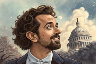 draw digital caricature portraits from photos