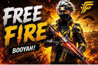 design gaming youtube thumbnails for free fire minecraft