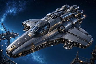 draw high quality spaceship concept