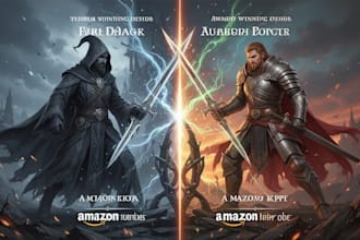 design print ready amazon kdp fantasy book cover with formatting