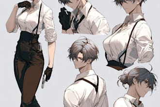 create anime character sheet