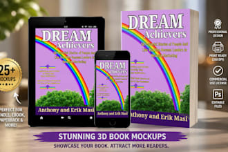 create 3d book cover mockup photorealistic kindle book cover and ebook 3d mockup
