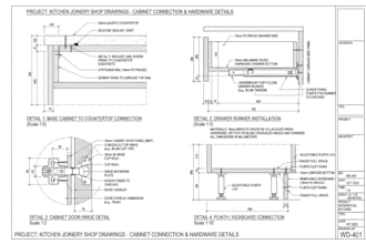 shop drawing, kitchen, joinery, cabinet, millwork