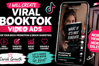 create viral booktok video ad for book promotion ebook marketing