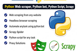 develop python bot for automation, scraping, and task automation