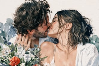a watercolor illustration art