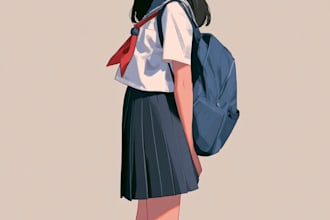 draw anime character illustration