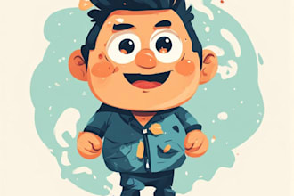 create a digital vector flat character or illustrations