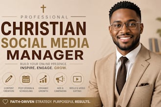 be your christian social media manager social media manager content creator