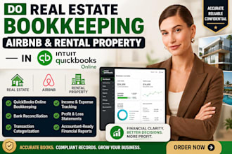do real estate bookkeeping, airbnb and rental property in quickbooks online
