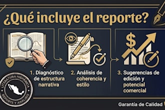 provide a professional manuscript evaluation and literary critique in spanish