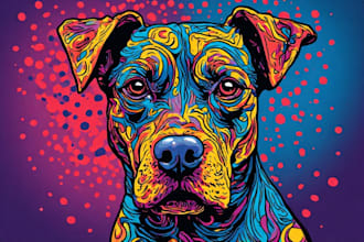 draw you into professional animal pop art artwork for you