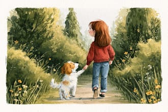 make a watercolor illustration