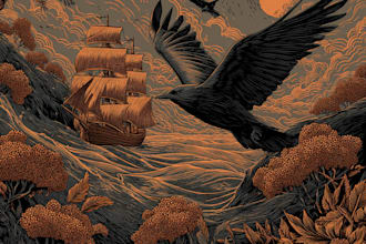 create stunning linocut or woodcut style illustrations
