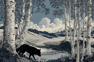 do linocut or woodcut illustrations