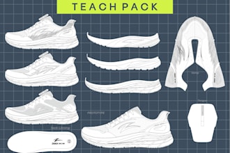 do industrial footwear design, sneakers, and tech pack