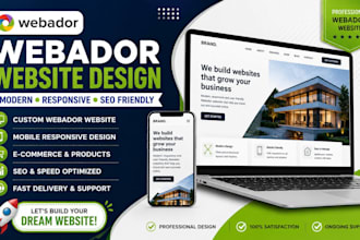 design, redesign, customize webador website or webador landing page