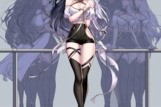 illustrate anime character illustration