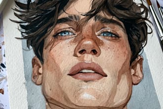 turn fascinating watercolor portrait painting portrait
