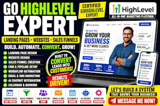 gohighlevel landing page gohighlevel website design go highlevel sales funnel