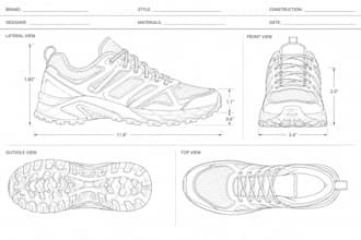 stylist shoe to concept footwear designer or sneakers tech pack for sneaker bot