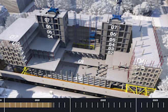 create 3d construction presentation animation and project visualization