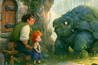 create a cute character for children book