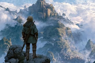 design fantasy book cover or ebook cover illustration