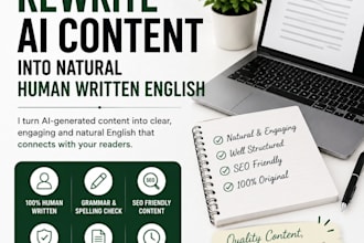 rewrite ai content into natural human written english