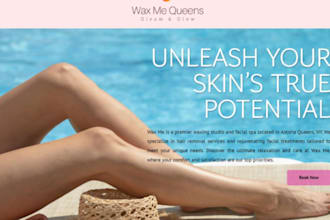 design wix waxing studio website beauty salon laser hair removal website