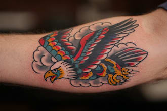 custom old school traditional tattoo artwork