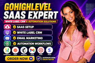 setup gohighlevel saas, white label CRM, email marketing and automation workflow