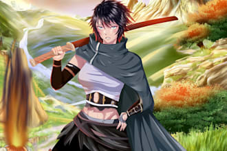create an anime, video game, manhwa or oc character