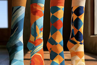 design custom and unique socks design