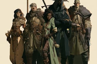 paint a fantasy dnd group portrait