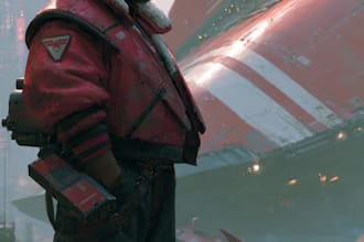 sci fi character illustration or sci fi character