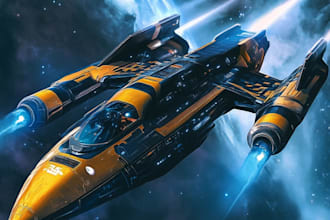 draw high quality spaceship concept