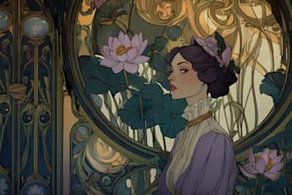 draw anything in art nouveau style