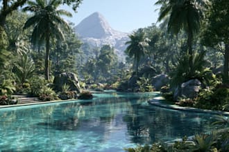 design realistic landscape for your garden or urban spaces