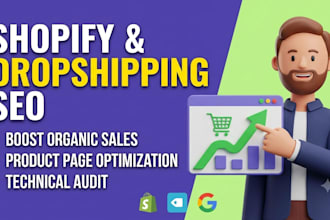 do complete on page and off page SEO optimization for wordpress and shopify
