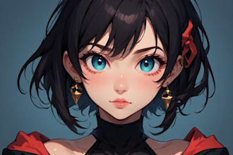 draw anime portrait, anime characer for you