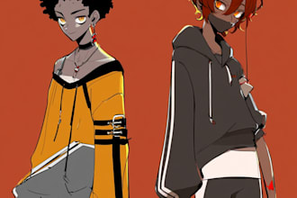 make a anime character art
