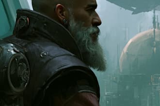 sci fi character illustration or sci fi character