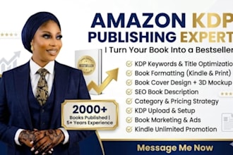 publish and format your ebook paperback publishing on amazon KDP, kindle formatt