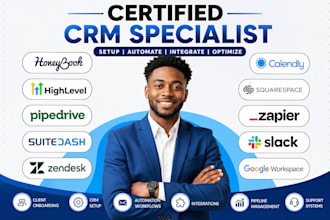 setup honeybook,gohighlevel, pipedrive, suitedash, zendesk for client onboarding