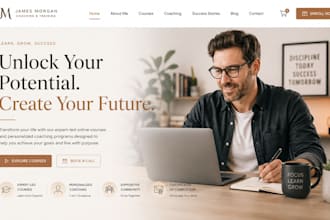 design squarespace coaching and online course website with membership