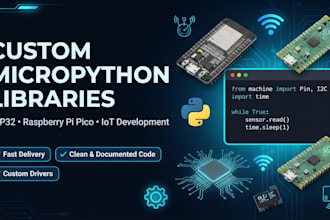 develop custom micropython libraries for esp32 and raspberry pi pico