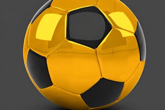 design 3d soccer ball, football and custom sports ball for your brand