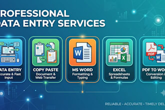 do accurate data entry and ms word typing