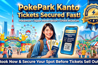 secure your pokepark kanto, pokemon japan reservation and ghibli museum tickets